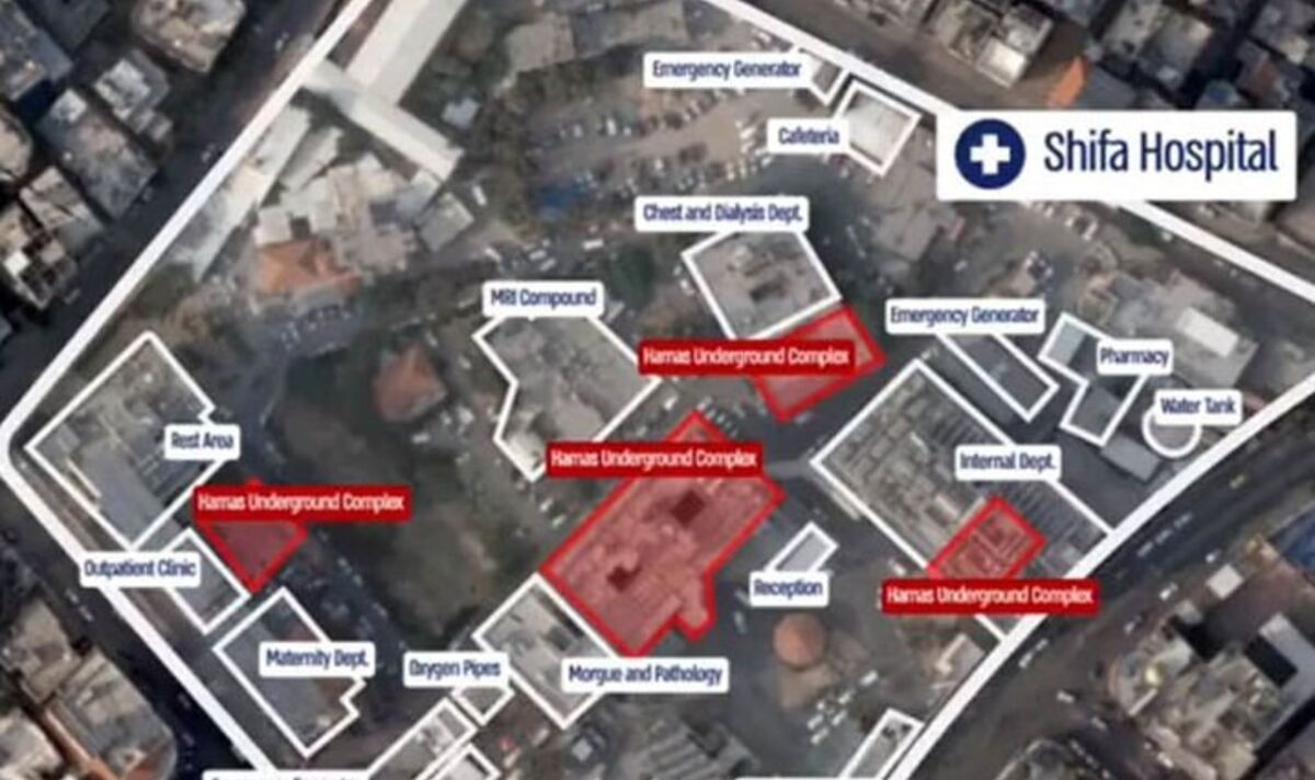 Israël partage des « preuves concrètes » que le Hamas a construit un QG souterrain sous l’hôpital de Gaza