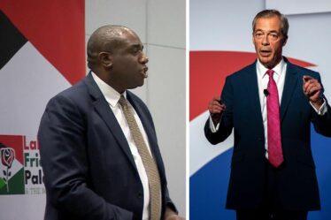 Nigel Farage prévient que David Lammy a peut-être montré « son vrai visage » avec son discours sur la Palestine