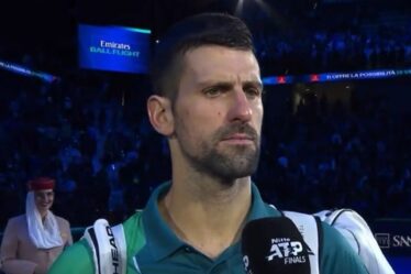 Novak Djokovic donne une réponse irritante lors d'une interview maladroite des finales de l'ATP malgré la victoire de Hurkacz