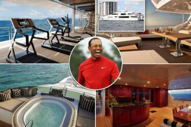 À l'intérieur de l'incroyable yacht de luxe de Tiger Woods avec des jet-skis, un jacuzzi et sa propre salle de sport