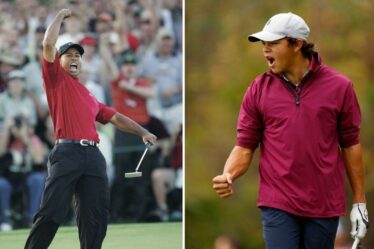 Charlie, le fils de Tiger Woods, fait écho au célèbre moment du Masters avec un birdie chip-in
