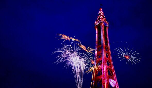 Feux d'artifice de la tour de Blackpool