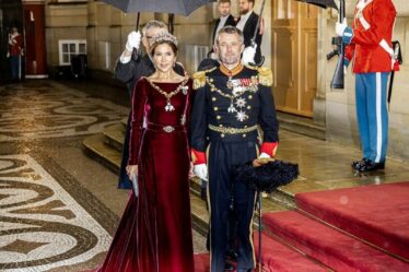 La nouvelle reine du Danemark, Mary, rayonnante lors du banquet royal quelques heures après l'abdication choc de Margrethe
