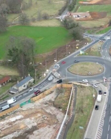 Des images incroyables d’un drone montrent une énorme nouvelle autoroute britannique de 460 millions de livres sterling en construction