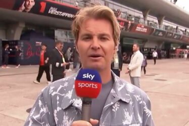 Nico Rosberg au visage rouge alors que l'expert de Sky Sports l'a surpris à la télévision en direct : "Pouvons-nous interrompre ?"