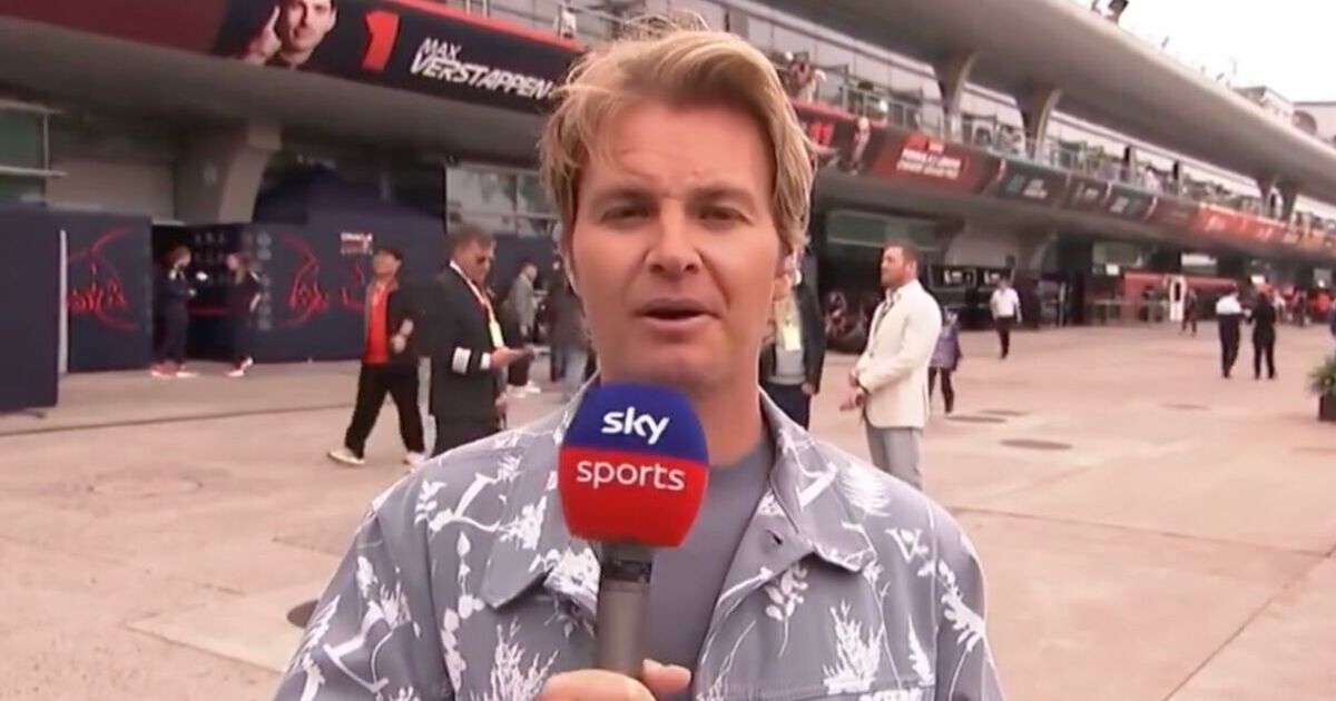 Nico Rosberg au visage rouge alors que l'expert de Sky Sports l'a surpris à la télévision en direct : "Pouvons-nous interrompre ?"