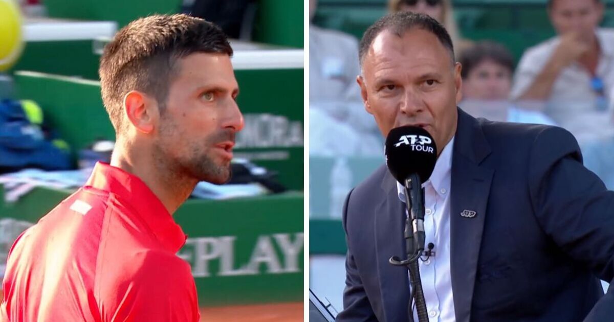 Novak Djokovic crie "ferme ta gueule" au spectateur alors que l'arbitre est obligé d'intervenir
