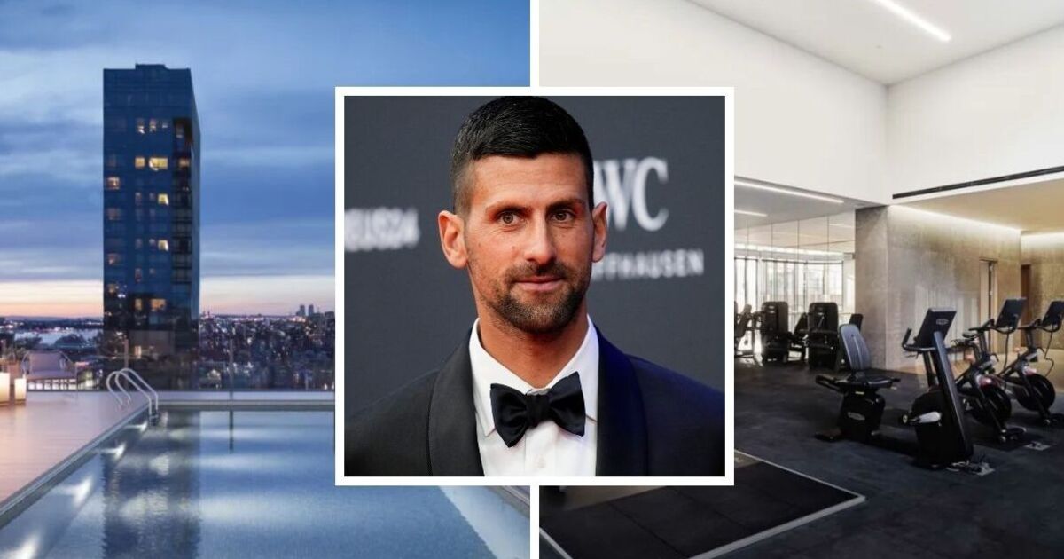Dans les deux appartements new-yorkais de Novak Djokovic avec salle de sport et piscine d'une valeur de 8,8 millions de livres sterling
