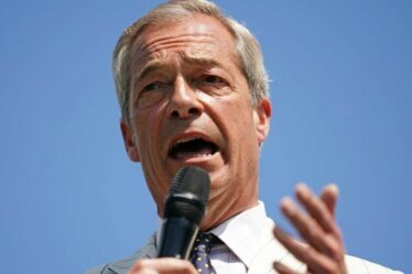 Dernières élections générales : Nigel Farage s’exprime lors d’un rassemblement réformiste alors que la dispute avec Boris Johnson fait rage