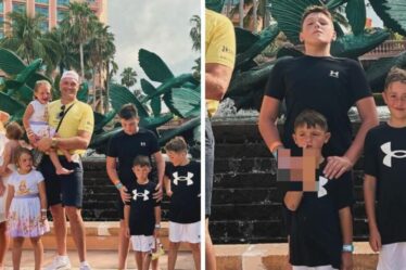 Le fils de Tyson Fury fait un geste grossier sur une photo de famille pendant les vacances