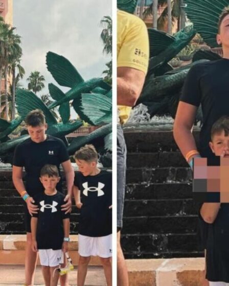 Le fils de Tyson Fury fait un geste grossier sur une photo de famille pendant les vacances