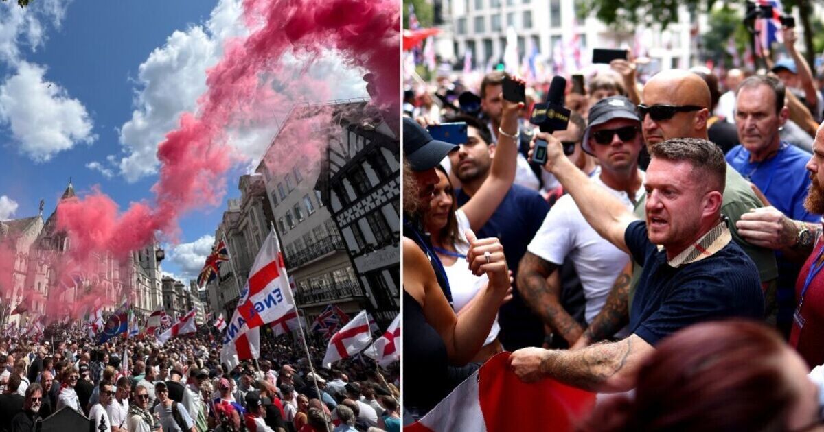 Manifestations à Londres EN DIRECT : le cénotaphe est fermé alors que des milliers de personnes se rassemblent au rassemblement de Tommy Robinson