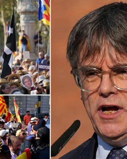 Manifestation à Barcelone : Carles Puigdemont recherché par la justice alors que la foule est aspergée de gaz lacrymogènes