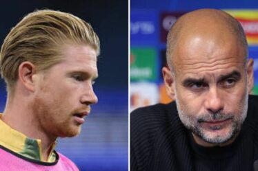 La blessure de Kevin De Bruyne aggrave la situation alors que Pep Guardiola, l'entraîneur de Manchester City, n'est pas d'accord avec son propre joueur