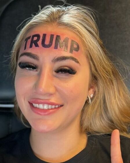 Une femme qui s'est fait tatouer le nom de Trump sur le front « collecte désormais des milliers de dollars pour le faire retirer »