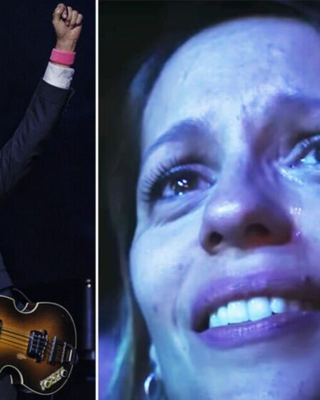 Paul McCartney interprète la dernière chanson des Beatles Now and Then en direct dans des images émouvantes