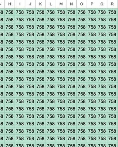 Seuls ceux qui ont des « yeux d'aigle » peuvent repérer le nombre impair caché dans une vague de 758.