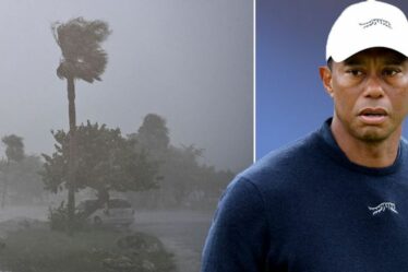 Tiger Woods « s'envole » de l'ouragan Milton alors que le manoir de 17 millions de livres sterling de Rory McIlroy est « en danger »