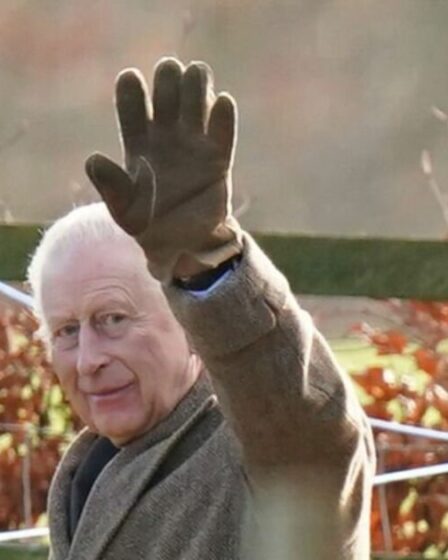 Le roi Charles rayonnant salue ses sympathisants photographiés à Sandringham avant Noël