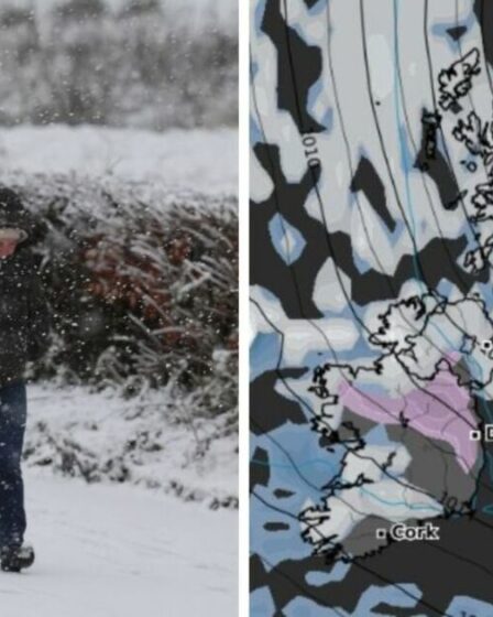 Prévisions de neige au Royaume-Uni : les cartes montrent une énorme tempête de neige de 900 milles quelques heures avant l'explosion polaire brutale de -10°C