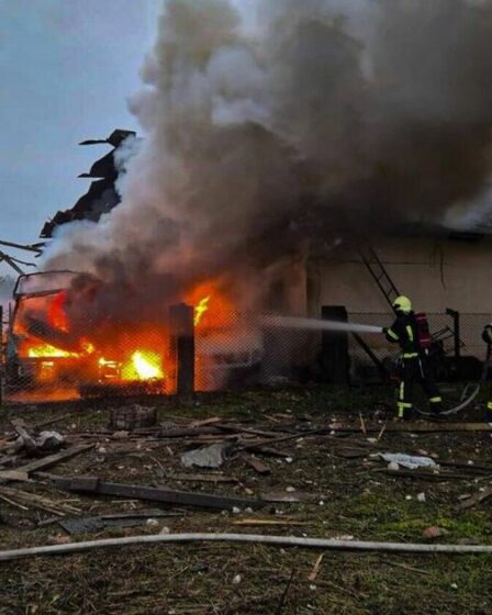 Les parties britanniques trouvées dans les drones russes bombardaient l'Ukraine alors que Furious Zelensky s'exprime