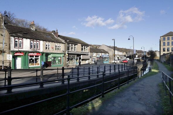 Centre du village de Slaithwaite. Carr Lane, Slaithwaite
