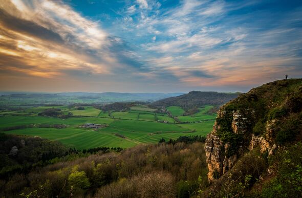 Point de vue de Sutton Bank dans le Yorkshire du Nord