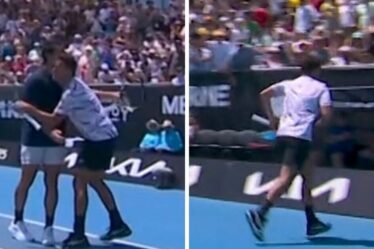 La star de l'Open d'Australie sprinte hors du terrain immédiatement après avoir remporté le match alors que la foule était stupéfaite