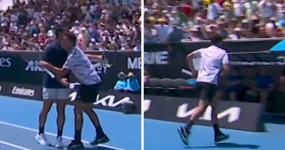 La star de l'Open d'Australie sprinte hors du terrain immédiatement après avoir remporté le match alors que la foule était stupéfaite