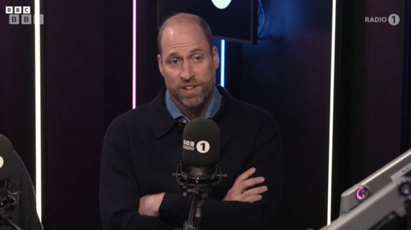 Le prince William s'exprimant à la radio Le prince William s'exprimant à la radio