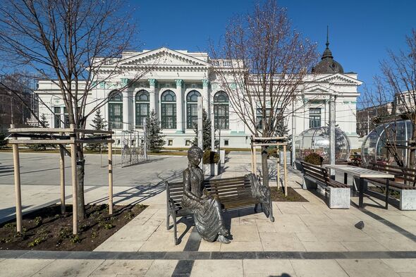 Place monumentale, centre-ville de Chisinau, Moldavie.