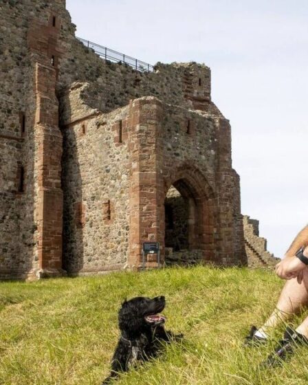 Île britannique isolée avec rien d'autre que des ruines de château historique, un pub et son propre « roi »