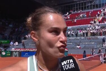 Aryna Sabalenka dit à l'intervieweur "Pourquoi devrais-je dire ça" dans un moment gênant à l'Open de Madrid