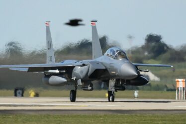 La RAF Lakenheath est verrouillée alors que l'équipe de sécurité se précipite vers le véhicule « pour tenter d'entrer »