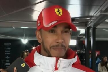 La réponse émotionnelle de Lewis Hamilton au frère Nicolas fondant en larmes après la course