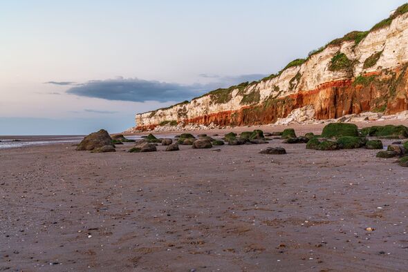 Les falaises de Hunstanton à Norfolk, en Angleterre