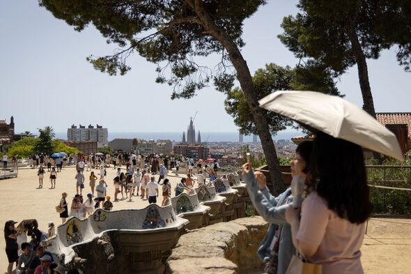 Touristes par temps chaud en Espagne Touristes par temps chaud en Espagne