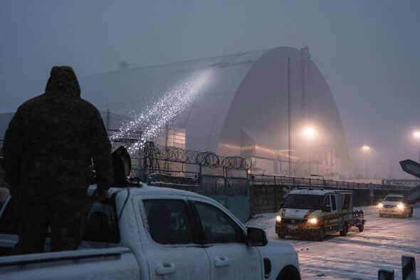 La centrale nucléaire de Tchernobyl après une frappe de drone russe
