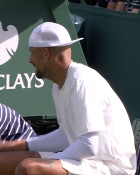 Nick Kyrgios fulmine contre l'arbitre de Wimbledon dans un discours jurant alors que la star risque une énorme amende