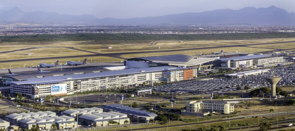 Vue aérienne de l'aéroport international du Cap (CTIA)